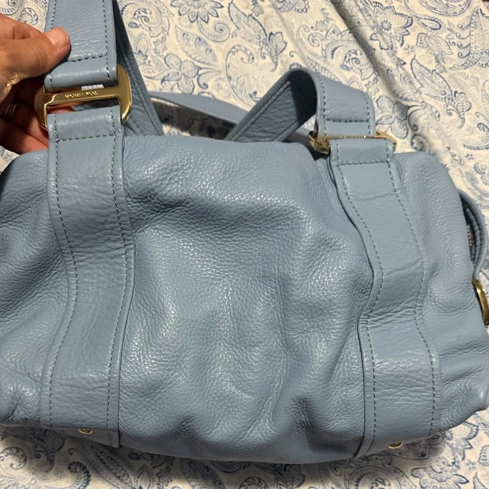 Michael Kors Light Blue Leather Shoulder Bag - Picture 6 of 11